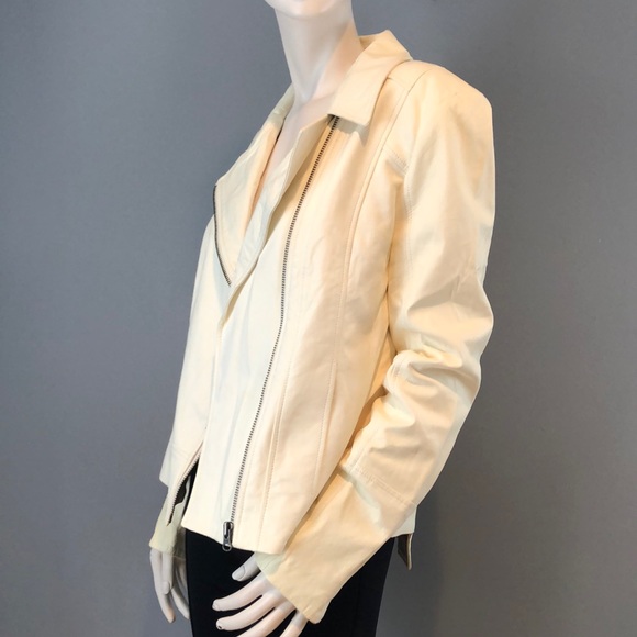 NWT Truth and Pride White Leather Jacket SZ L - Picture 6 of 16